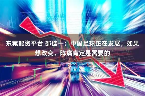 东莞配资平台 邵佳一：中国足球正在发展，如果想改变，阵痛肯定是需要的